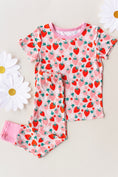 Load image into Gallery viewer, Bamboo Short Sleeve Pajama Set- Strawberry