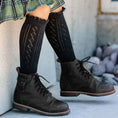 Load image into Gallery viewer, Little Stocking Co. - Black Fancy Lace Top Knee High Socks