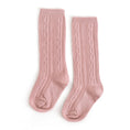 Load image into Gallery viewer, Little Stocking Co. - Blush Cable Knit Knee High Socks