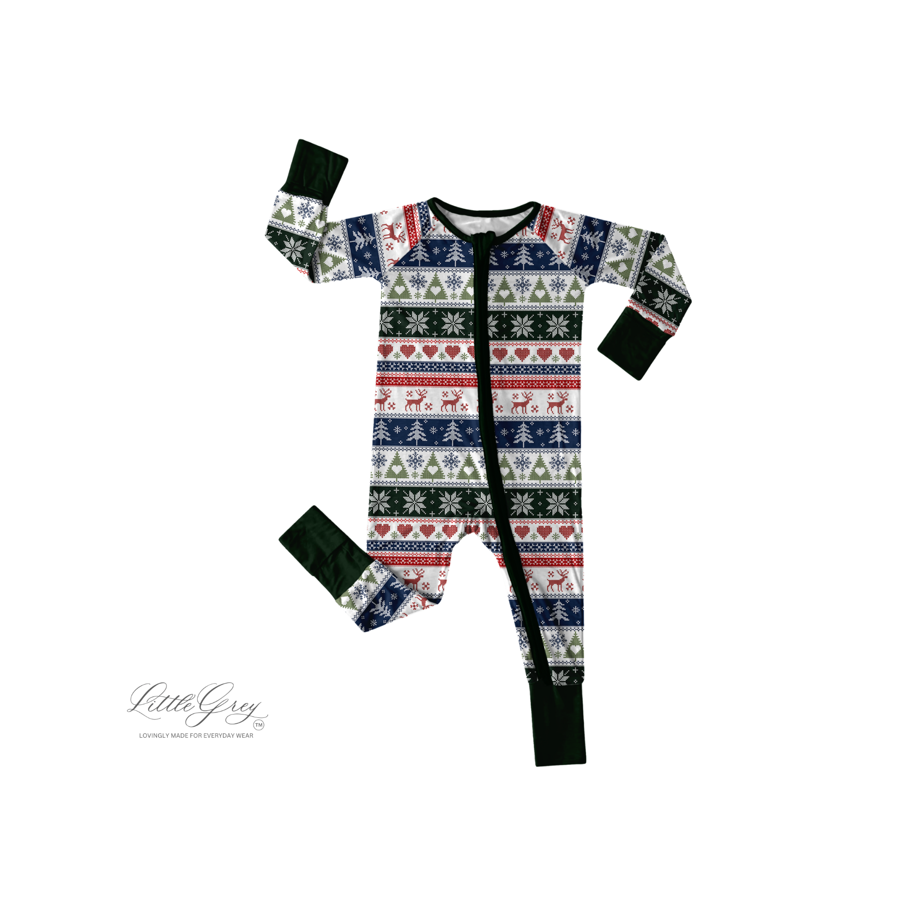 Long Sleeve Zippy Romper - Nordic