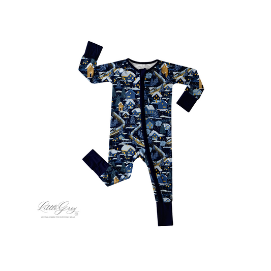 PRESALE Long Sleeve Zippy Romper - Winter Train