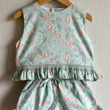 Sunny Set - Hand smocked - Dandelion and Butterflies