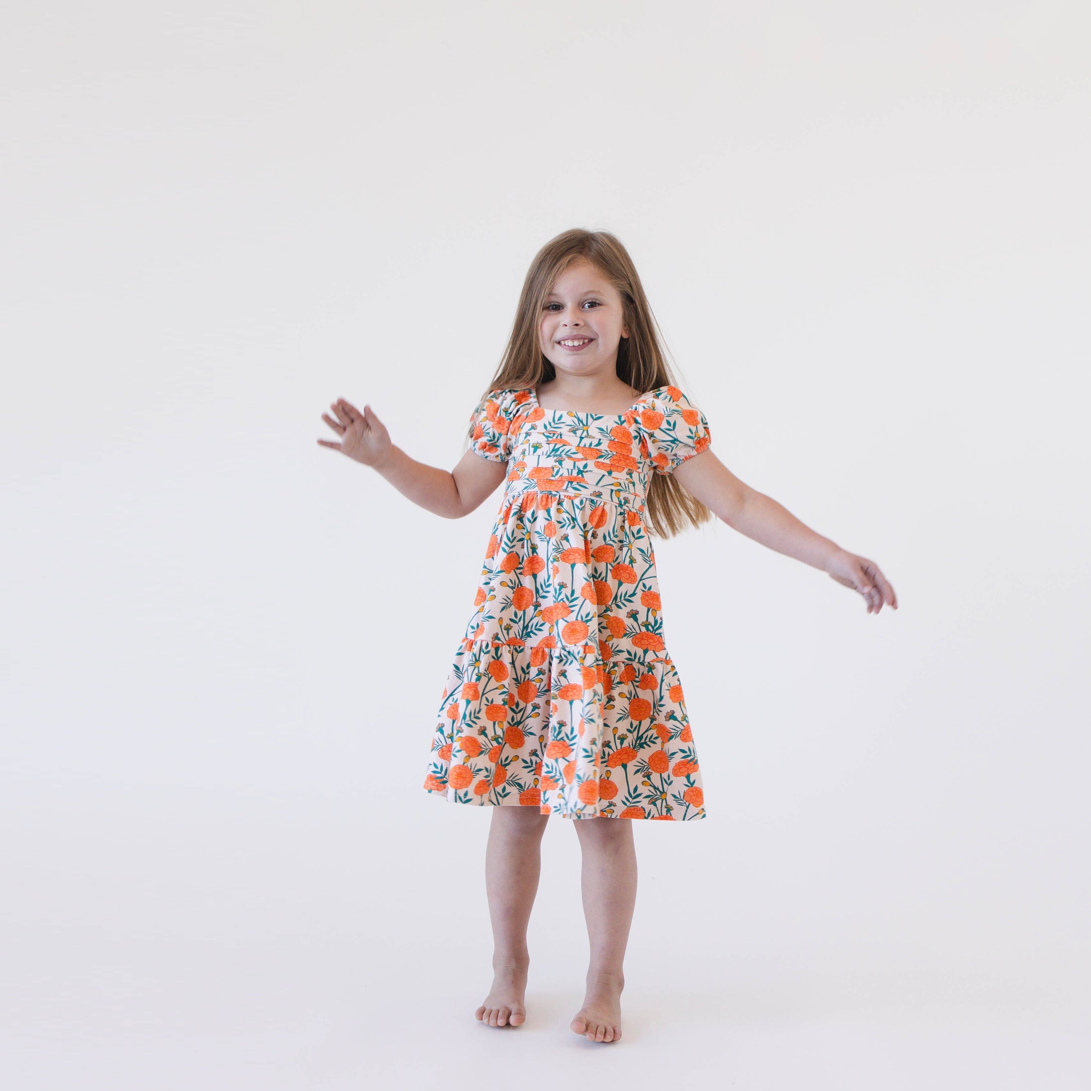 Amelie Dress - Marigold Cotton
