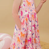 Iris Twirl Dress with Short Set - Bamboo Unicorns