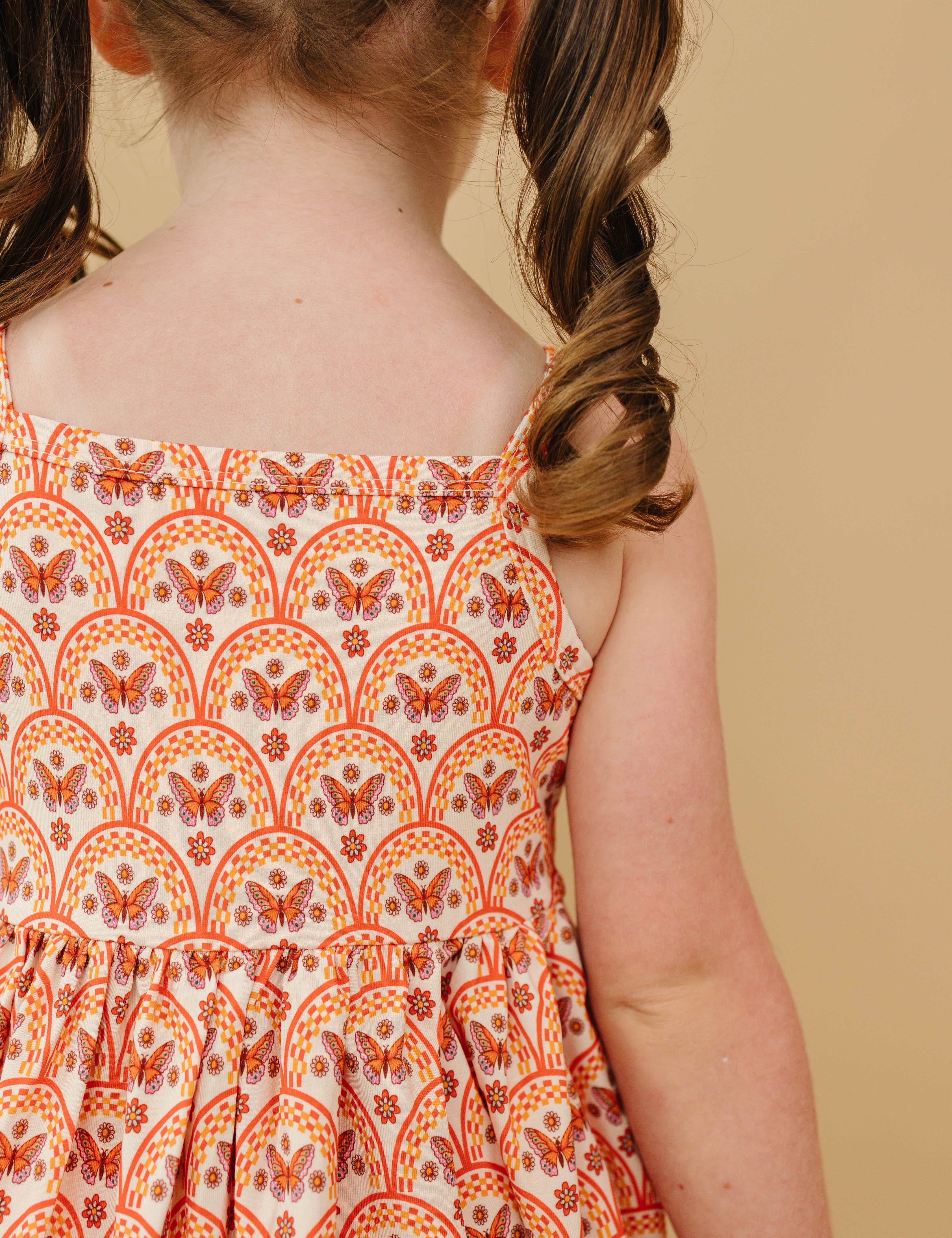 Iris Twirl Dress with Short Set - Bamboo Groovy Butterflies