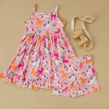 Iris Twirl Dress with Short Set - Bamboo Unicorns