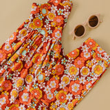 Iris Twirl Dress with Short Set - Bamboo Retro Floral