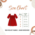 Load image into Gallery viewer, Hand Smocked Dress In Red Velvet
