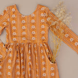 Bamboo Long Sleeve Romper - Floral Stripes
