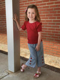 Load image into Gallery viewer, Denim Jeans - Embroidered Strawberry
