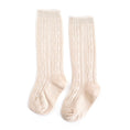 Load image into Gallery viewer, Little Stocking Co. - Vanilla Cable Knit Knee High Socks
