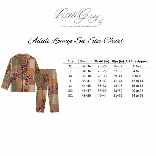 PRE-ORDER Adult Lounge Pajama Set - Fall Patchwork