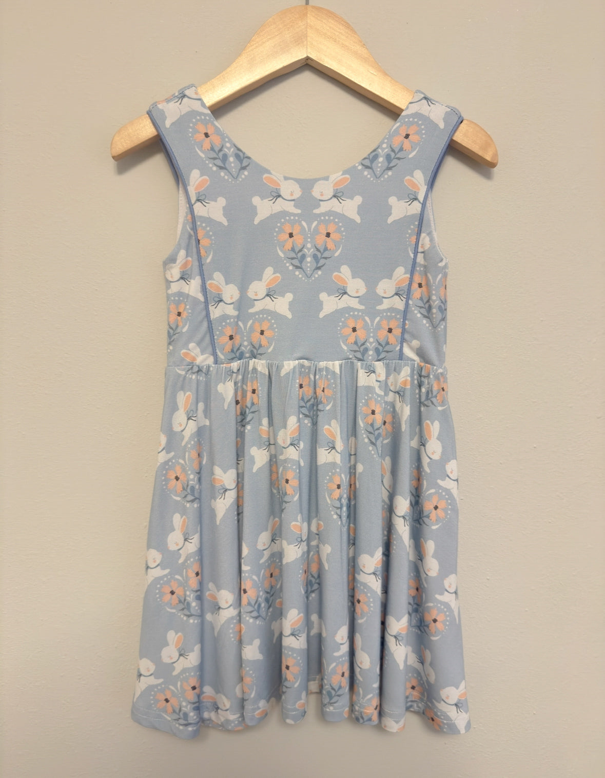 Bamboo Sleeveless Piping Twirl Dress