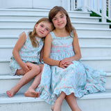 Sunny Set - Hand smocked - Dandelion and Butterflies