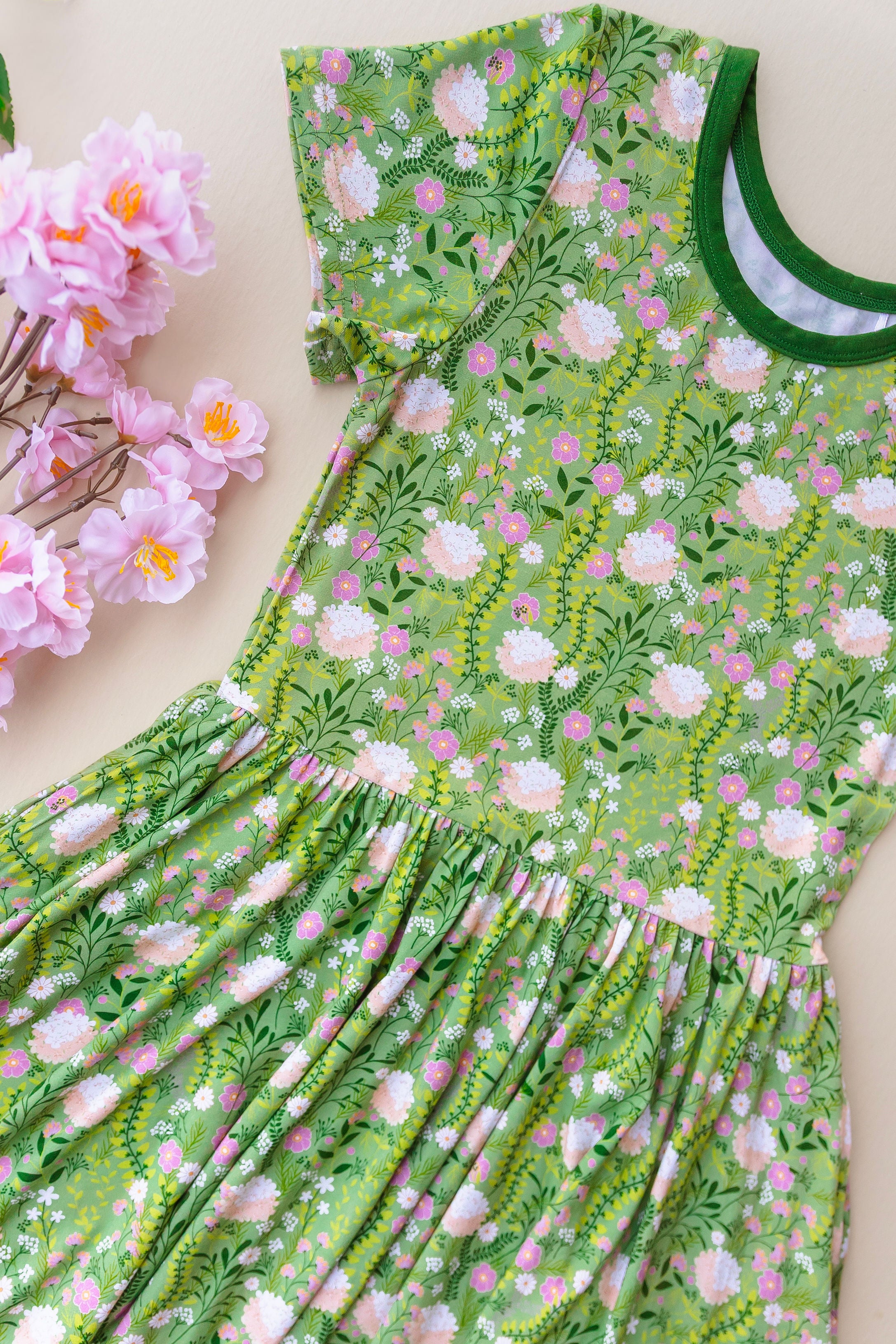 Bamboo Short Sleeve Twirl Dress with Short Set