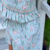 Sunny Set - Hand smocked - Dandelion and Butterflies