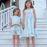 Sienna Dress - Hand smocked - Dandelion and Butterflies