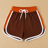Kids Retro Ribbed Swim Trunk
