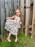 Load image into Gallery viewer, Ruffle Strap Layered Dress In Deer Floral Print
