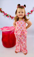 Load image into Gallery viewer, Pink Floral-Organic Cotton Top and Pants Set
