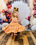 Load image into Gallery viewer, Tie Tiered Twirl Bamboo Dress - Daisy
