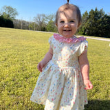 Spring Floral Dress with Bunny Headband