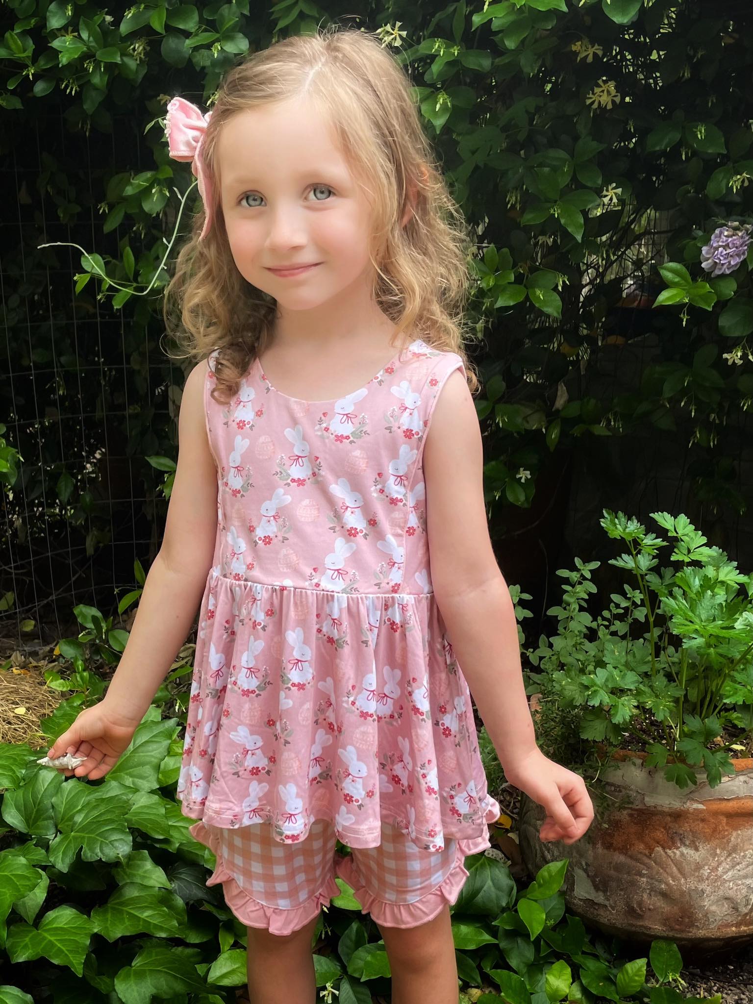Bamboo Sleeveless Piping Top and Short Set
