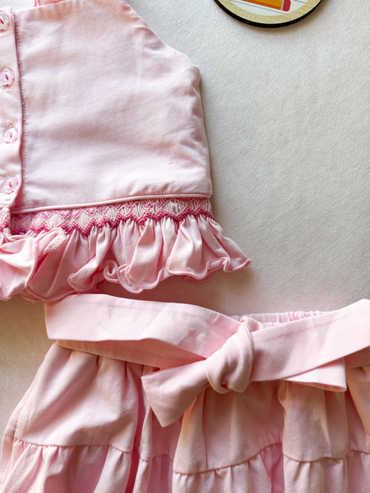 Top and Mini Tiered Skirt Set