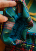 Load image into Gallery viewer, Handmade Puff Sleeve Dress- Green & Red Plaid

