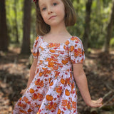 Amelie Pleated Dress - Pumpkin