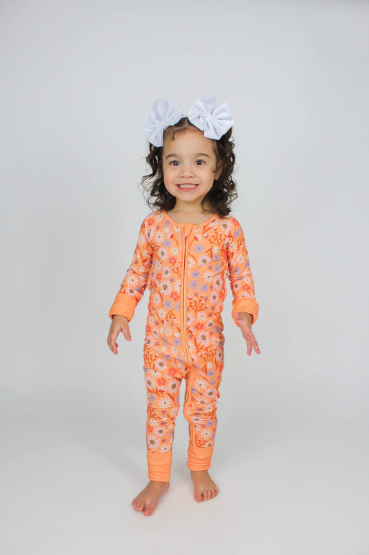 Daisy Zippy Romper- Bamboo