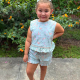 Sunny Set - Hand smocked - Dandelion and Butterflies