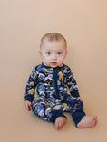 Load image into Gallery viewer, Long Sleeve Zippy Romper - Winter Train
