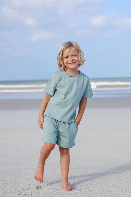 Organic Cotton Top and Short Boys Set