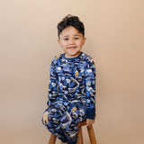 Long Sleeve Pajama Set - Bamboo Winter Train