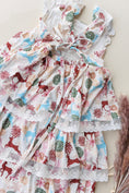 Load image into Gallery viewer, Ruffle Strap Layered Dress In Deer Floral Print
