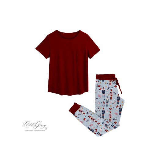 PRE-ORDER Women Short Sleeve and Jogger Pajama Set