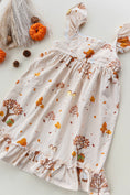 Load image into Gallery viewer, Ruffle Strap Pleated Dress- Fall Hand-drawn Print
