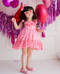 Load image into Gallery viewer, Eumie Ruffle Sleeves Twirl Dress-Hearts
