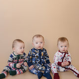 Long Sleeve Zippy Romper - Winter Train
