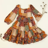 Clara Dress - Bamboo Fall Patchwork