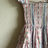 Sun Dress - Floral Stripes