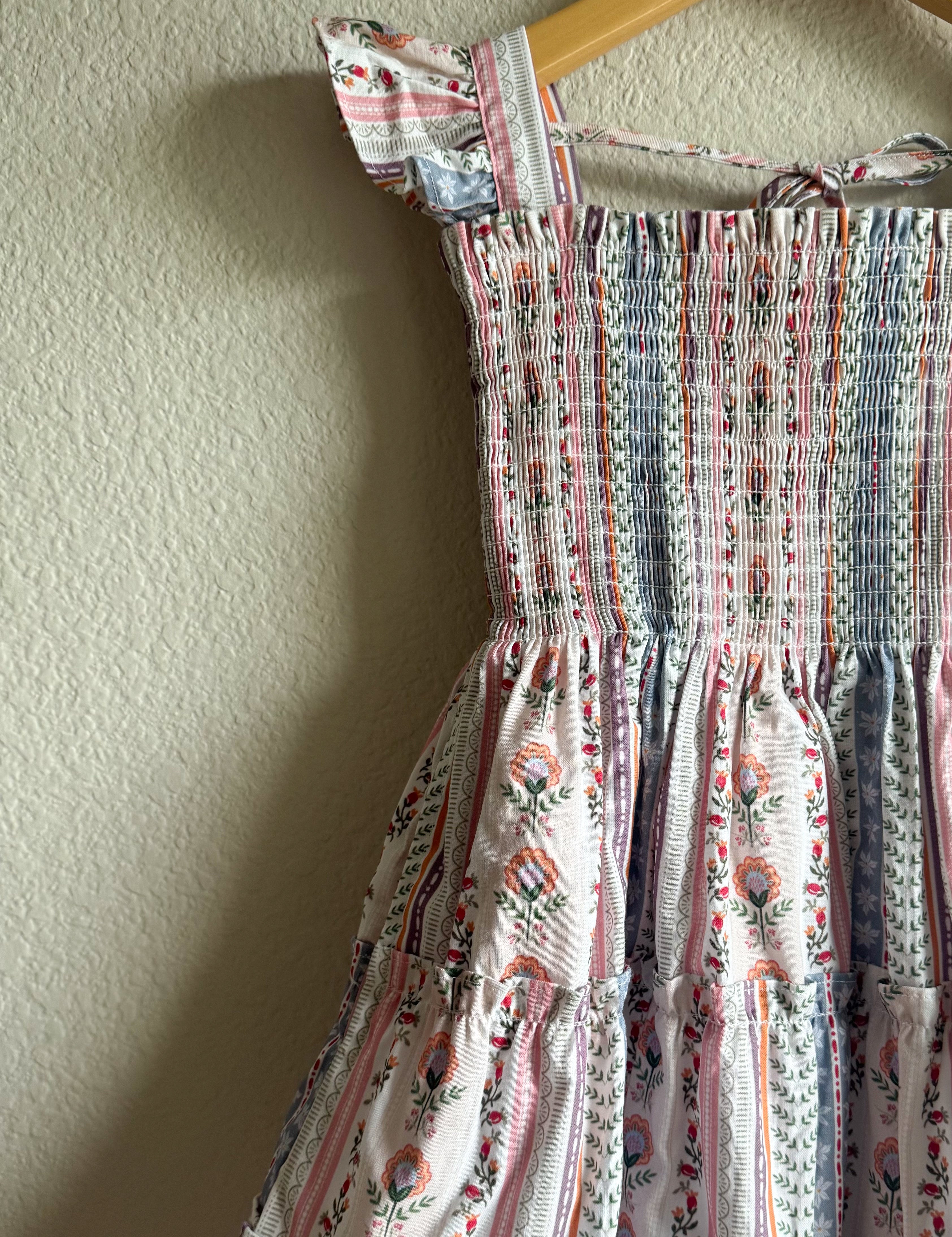 Sun Dress - Floral Stripes