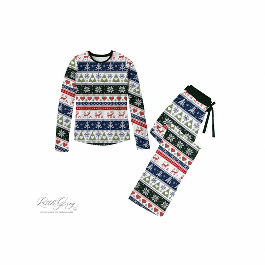 PRE-ORDER Men Long Sleeve Pajama Set- Nordic