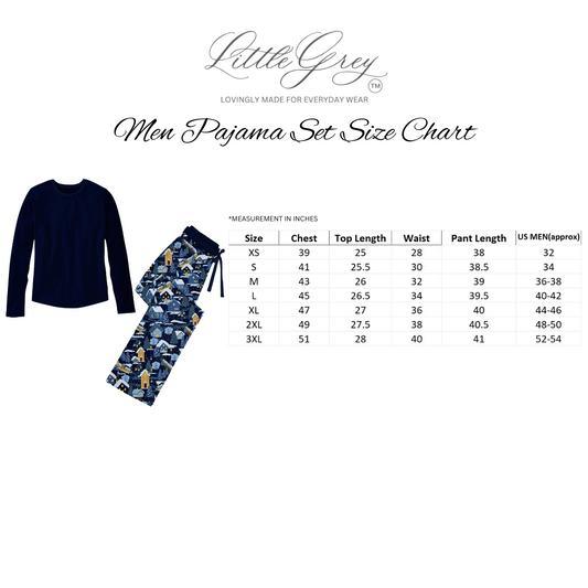 PRE-ORDER Men Long Sleeve Pajama Set