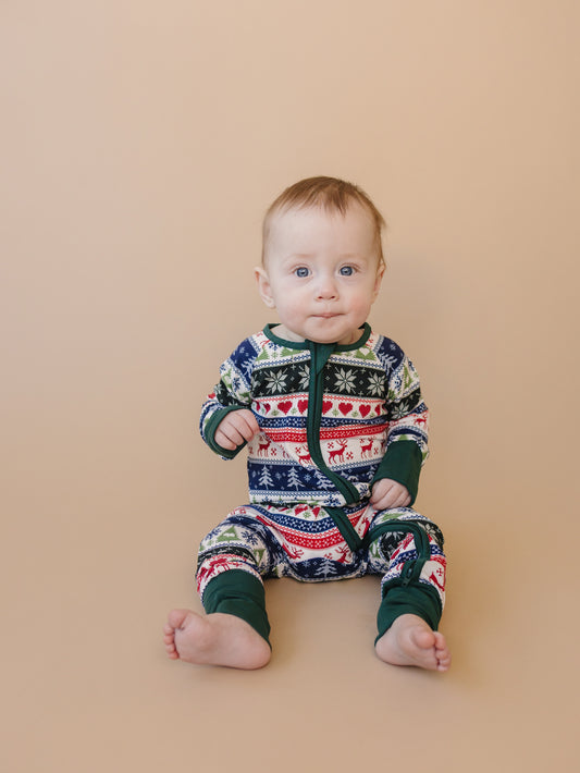 Long Sleeve Zippy Romper - Nordic