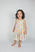 Load image into Gallery viewer, Tie Tiered Poppy Floral Dress Bamboo
