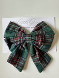 Load image into Gallery viewer, Hairbow -  Red and Green Plaid
