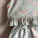 Sunny Set - Hand smocked - Dandelion and Butterflies