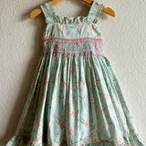 Sienna Dress - Hand smocked - Dandelion and Butterflies